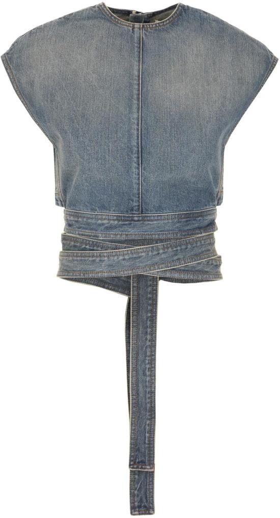 26SS 알라이아 데님 셔츠 AA9H1482D026CA56 BLUE