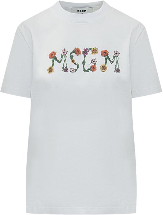 26SS 엠에스지엠 반팔 티셔츠 4041MDM124N26700201 WHITE