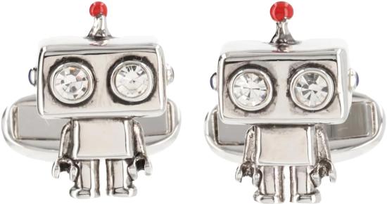 26SS 폴 스미스 커프스 링크/타이 홀더 M1ACUFFUROBOT82 SILVER