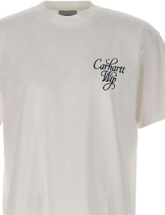 26SS 칼하트 탑 CARHARTTWIPSSVESTIGETSHIRTCOTONBLANCSTONEWASHED WHITE - CARHARTT