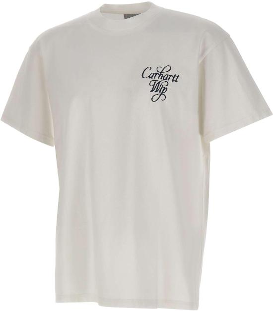 26SS 칼하트 탑 CARHARTTWIPSSVESTIGETSHIRTCOTONBLANCSTONEWASHED WHITE