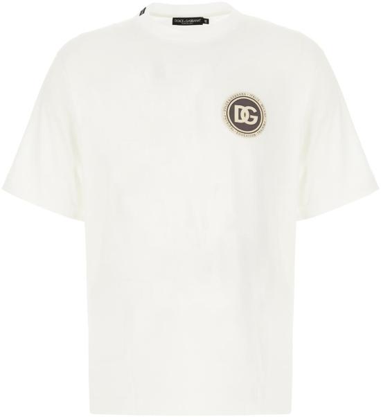 26SS 돌체앤가바나 DG 패치 코튼 티셔츠 G8PN9ZG7PZFW0800 WHITE