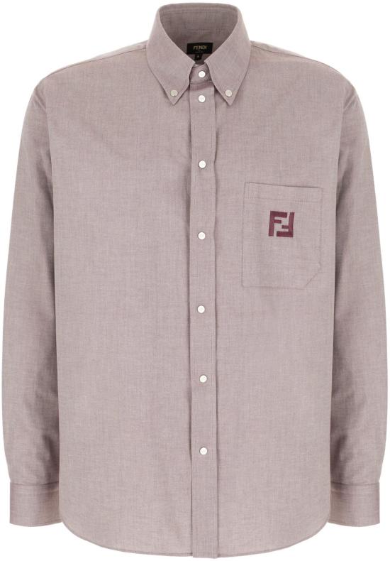 26SS 펜디 옥스포드 코튼 셔츠 FS1296AVZDF0HM6 PURPLE