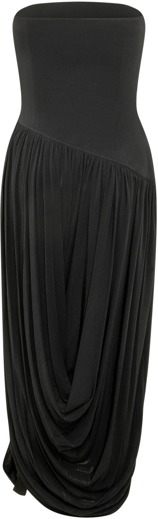 26SS 살바토레 페라가모 미디 원피스 13H765788520 BLACK - SALVATORE FERRAGAMO