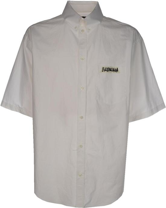 26SS 발렌시아가 마스킹 테이프 라지 핏 롱 슬리브 셔츠 857810TRM289000 DIVERS