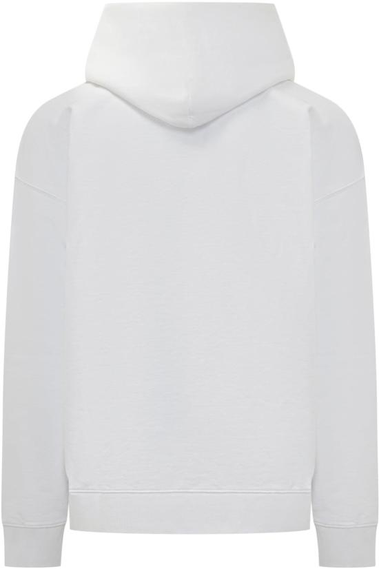 25FW 오프화이트 로고 프린트 캥거루 포켓 후드 티셔츠셔츠 OMBB085F25FLE0160110 WHITE - OFF WHITE