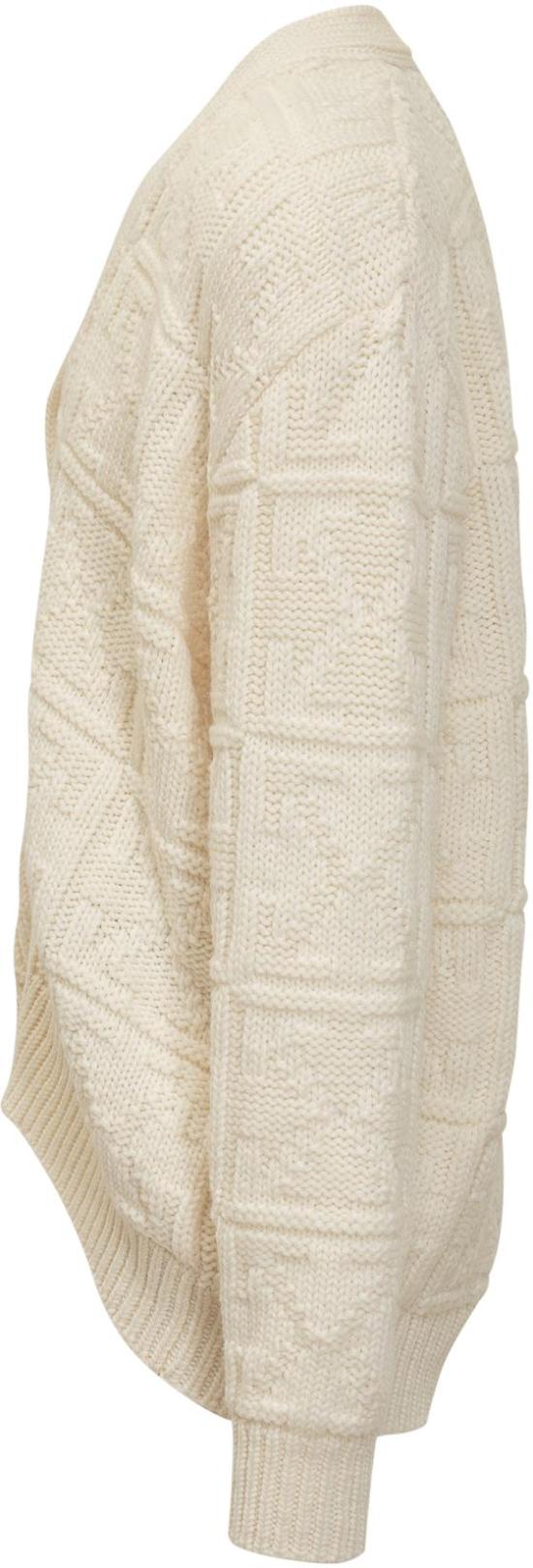 25FW 오프화이트 애로우 모티프 가디건 OMHB02LF25KNI0010B58 WHITE - OFF WHITE