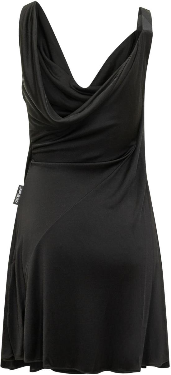 26SS 오프화이트 미디 원피스 2DB56MS26JER0011001 BLACK - OFF WHITE