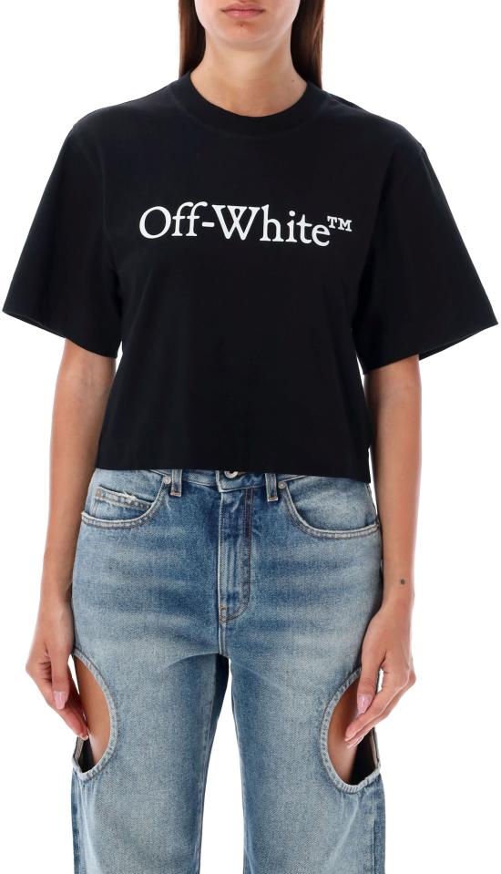 25FW 오프화이트 반팔 티셔츠 OWAA090C99JER0041001 BLACK