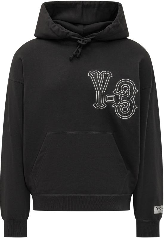 26SS 와이쓰리 후드 티셔츠 KQ9305BLACK