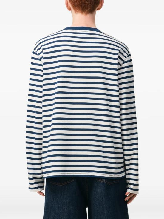 26SS 아미 코튼 롱 슬리브 마리네르 아미 드 하트 티셔츠 UTS375 JE0210 A044 Encre - AMI