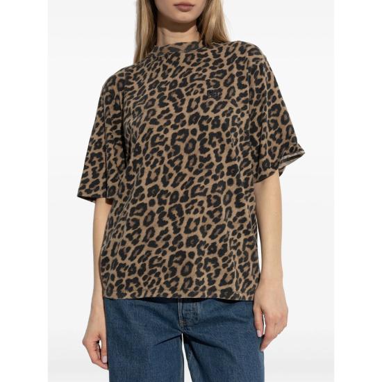 26SS 애니빙 반팔 티셔츠 A 08 11154 MTL59 Leopard - ANINE BING