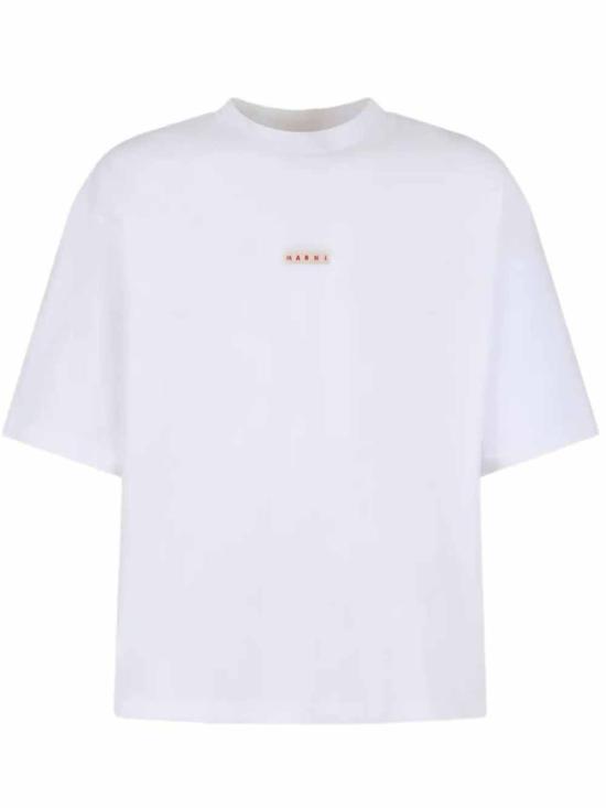 26SS 마르니 반팔 티셔츠 HUMU0223X6 UTCZ57 00W01 White