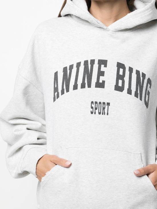 26SS 애니빙 후드 티셔츠 S 08 5185 030 Grey - ANINE BING