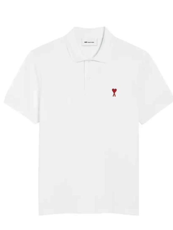 26SS 아미 스몰 하트 로고 폴로 셔츠 BFUPL001 760 100 White