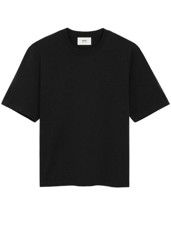 26SS 아미 하트 로고 코튼 자수 티셔츠 UTS341 726 001 Black