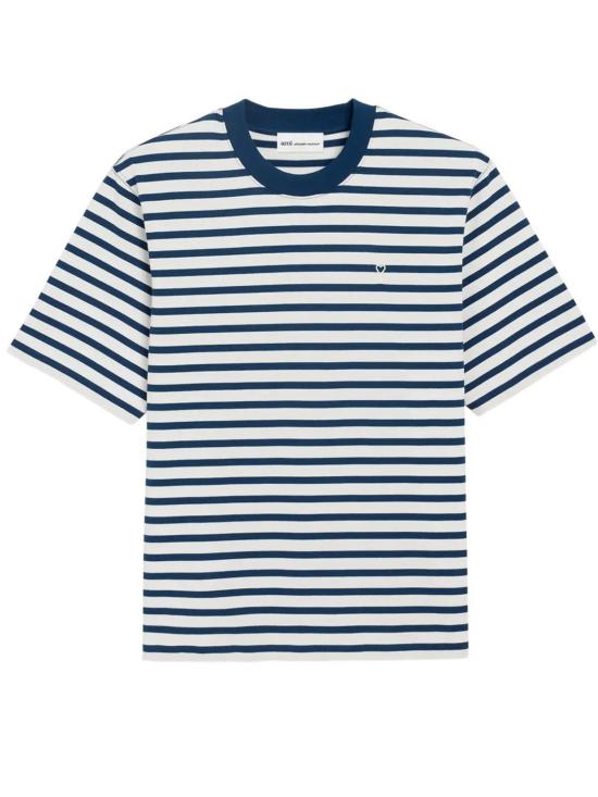 26SS 아미 코튼 박시 핏 마리네르 아미 드 하트 티셔츠 UTS374 JE0210 A044 Encre