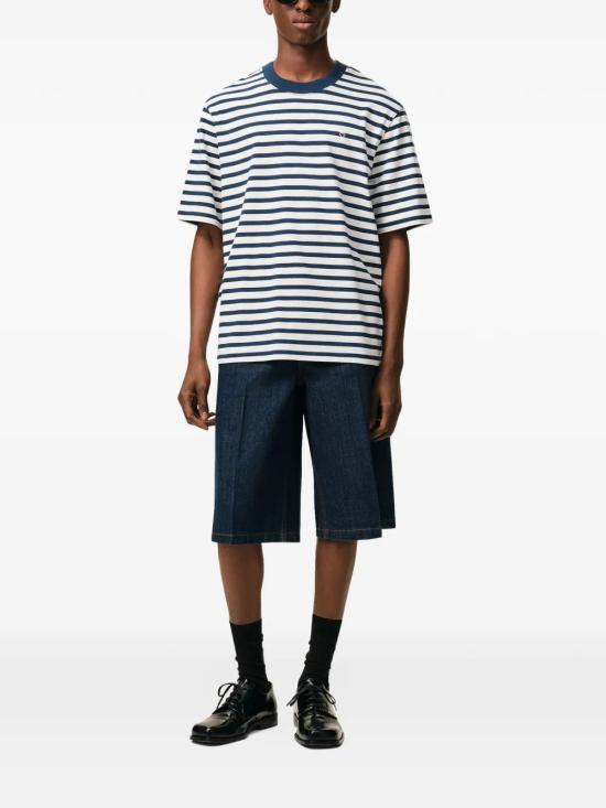 26SS 아미 코튼 박시 핏 마리네르 아미 드 하트 티셔츠 UTS374 JE0210 A044 Encre - AMI