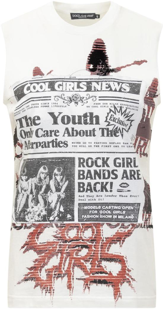 25FW 돌체앤가바나 민소매 티셔츠 F8V99TGDDHYS9000 WHITE