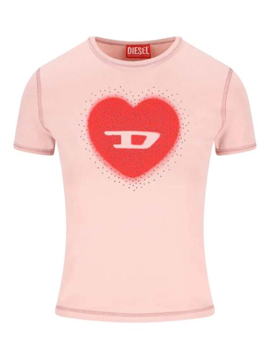 26SS 디젤 Slim heart print 티셔츠 A209800QHHA 33L