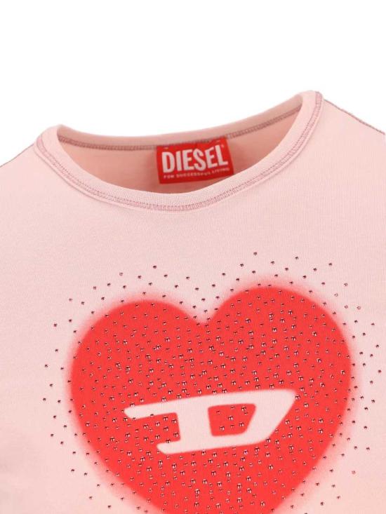 26SS 디젤 Slim heart print 티셔츠 A209800QHHA 33L - DIESEL