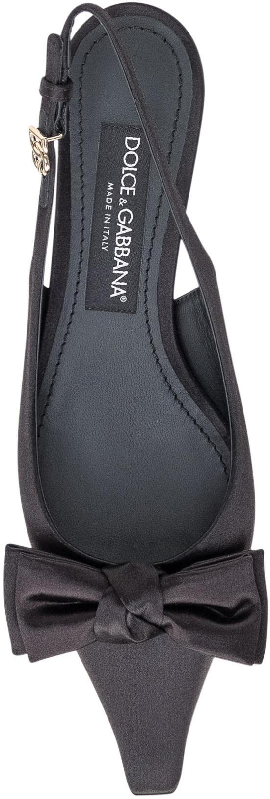  돌체앤가바나 새틴 보우 슬링백 CG0843A3I648B956 BLACK - DOLCE & GABBANA