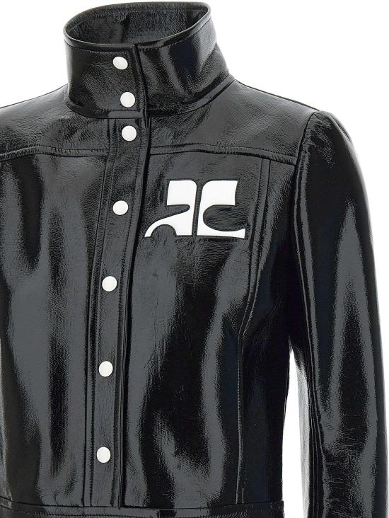 26SS 쿠레쥬 가죽 자켓 PERCBL017VY0014BLACK - COURREGES