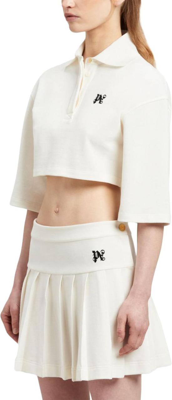  팜앤젤스 폴로 티셔츠 PWGB012S24FAB0010310 WHITE - PALM ANGELS