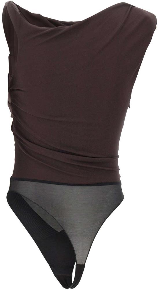 26SS 엘리자베타프랜치 바디수트 티셔츠 BO01361E2EV9 BROWN - ELISABETTA FRANCHI