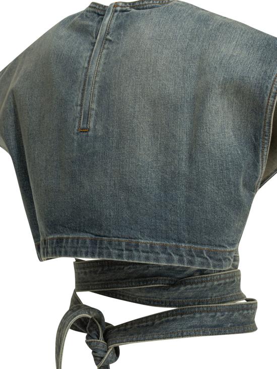 26SS 알라이아 데님 셔츠 AA9H1482D026CA56 Light blue - ALAIA