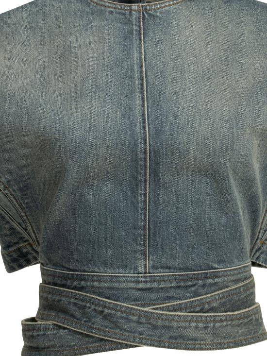 26SS 알라이아 데님 셔츠 AA9H1482D026CA56 Light blue - ALAIA