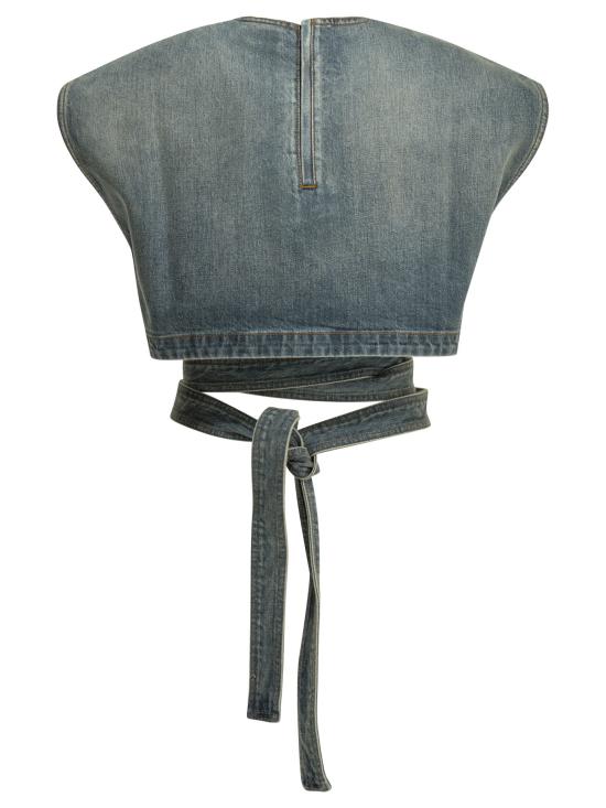 26SS 알라이아 데님 셔츠 AA9H1482D026CA56 Light blue - ALAIA