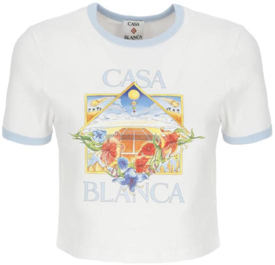 26SS 카사블랑카 반팔 티셔츠 WSS26JTS01003 WHITE