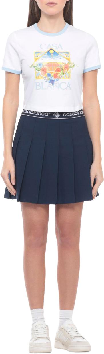 26SS 카사블랑카 반팔 티셔츠 WSS26JTS01003 WHITE - CASABLANCA