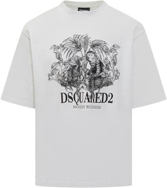 26SS 디스퀘어드2 반팔 티셔츠 S74GD1545D20106100 WHITE