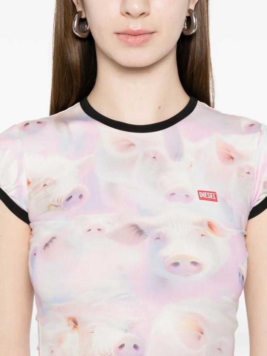 26SS 디젤 반팔 티셔츠 A21022 0IHBS 64NA White - DIESEL