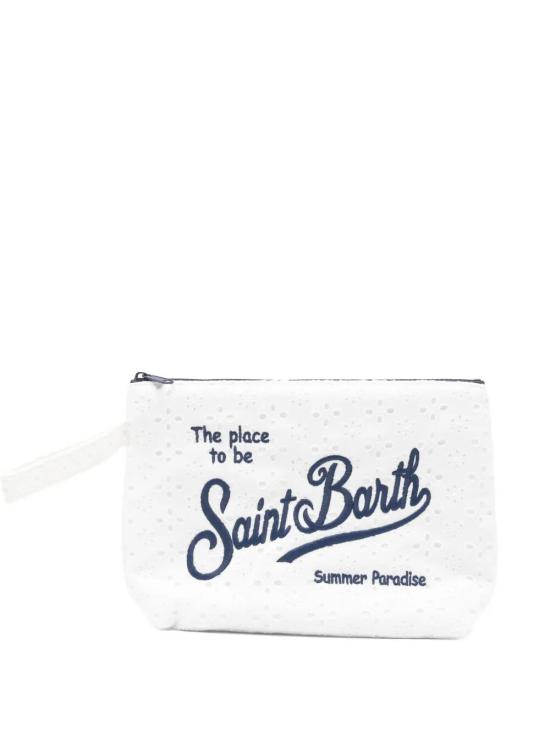 26SS 세인트바쓰 클러치/파우치 ALI0052 00238L COTTON MINI FLOWERS EMBRY 01 EMB