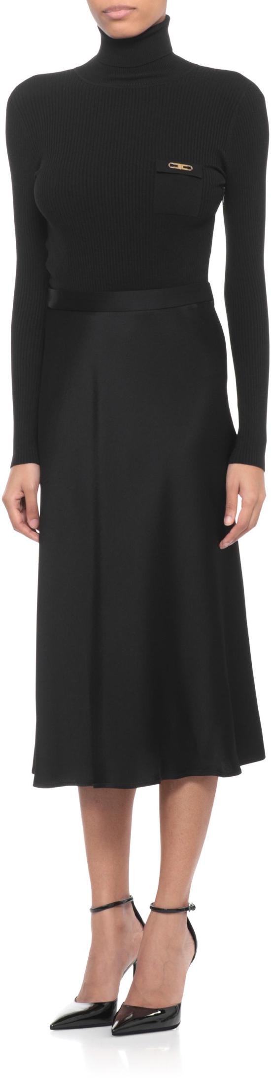 25FW 엘리자베타프랜치 롱 원피스 AM06B56E2110 BLACK - ELISABETTA FRANCHI