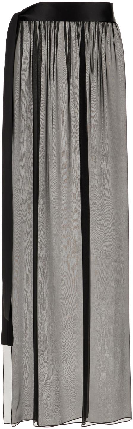  돌체앤가바나 롱 실크 쉬폰 스커트 F4C0ATFU1ATN0000 BLACK