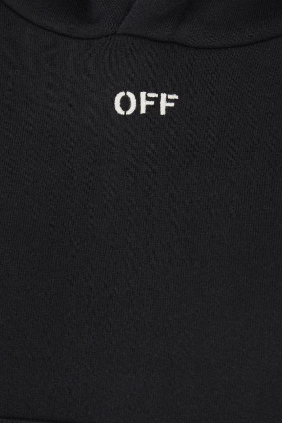  오프화이트 OFF 스탬프 후드 티셔츠 OWBB061C99FLE0011001 BLACK - OFF WHITE