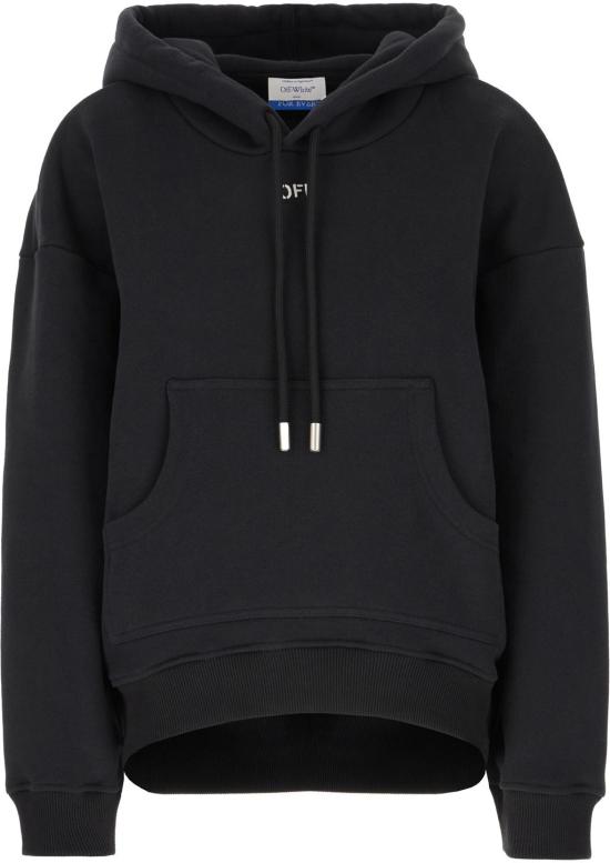  오프화이트 OFF 스탬프 후드 티셔츠 OWBB061C99FLE0011001 BLACK