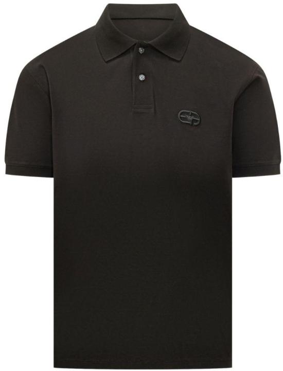 26SS 엠포리오 아르마니 로고 저지 폴로 셔츠 EM004579AF13742UC001 BLACK