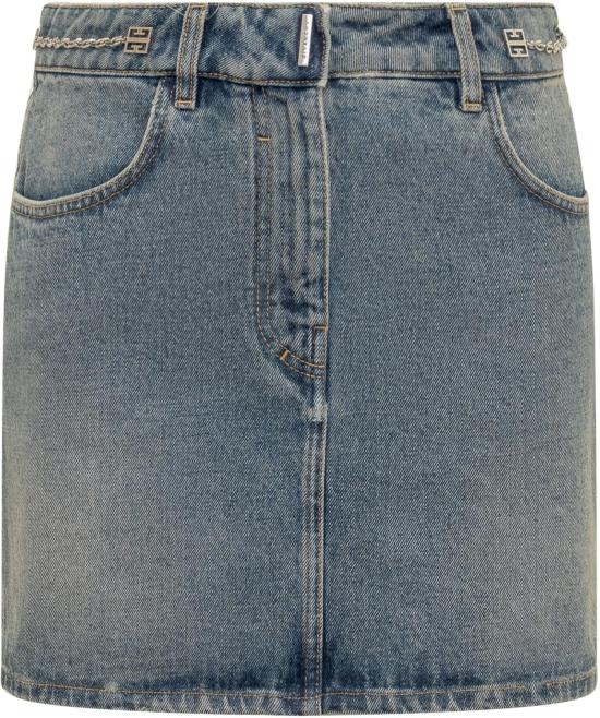  지방시 데님 스커트 BW40SQ5Y9N420 BLUE