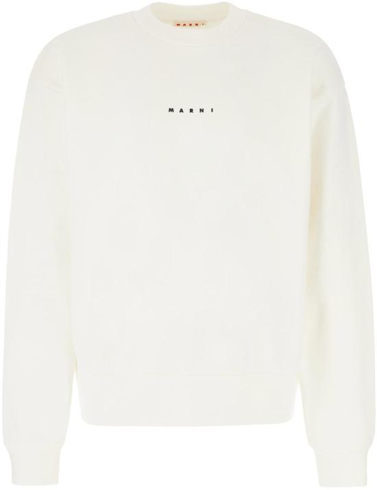  마르니 미니 로고 코튼 스웨트 셔츠 FUMU0074P9USCU87L2W02 NEUTRAAL