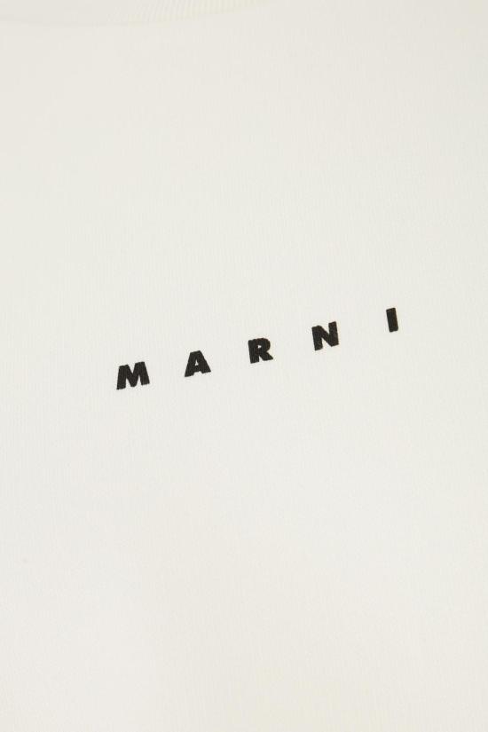  마르니 미니 로고 코튼 스웨트 셔츠 FUMU0074P9USCU87L2W02 NEUTRAAL - MARNI