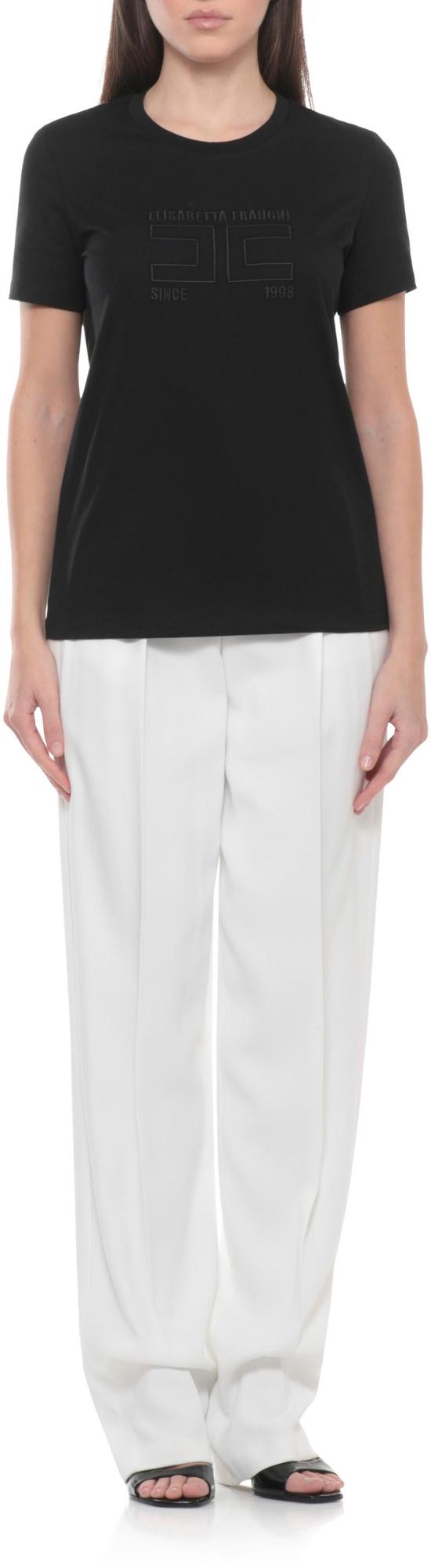 26SS 엘리자베타프랜치 반팔 티셔츠 MA71G61E2110 BLACK - ELISABETTA FRANCHI