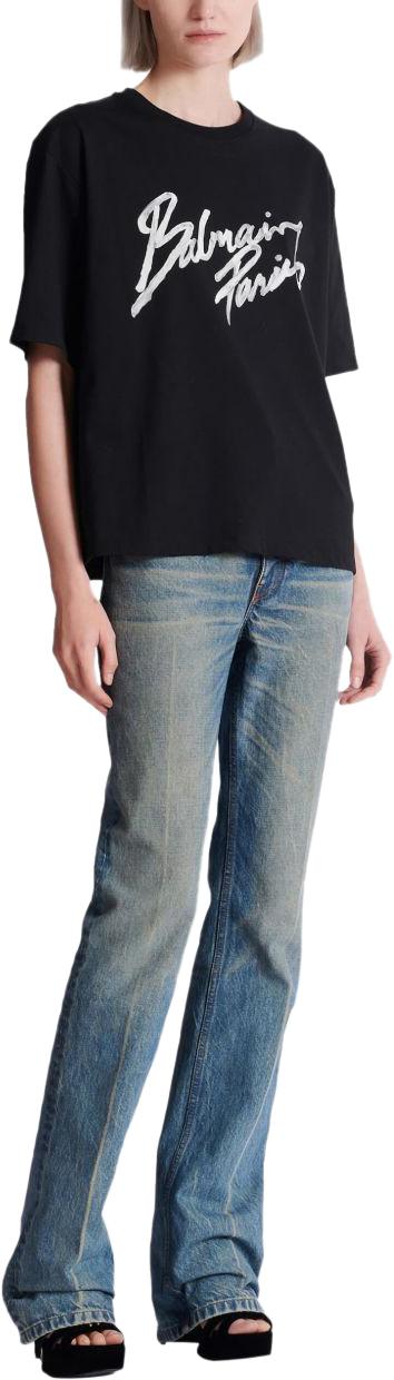 26SS 발망 반팔 티셔츠 GF1EG110BD41EAB BLACK - BALMAIN