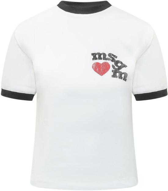 26SS 엠에스지엠 반팔 티셔츠 4042MDM8826700201 WHITE