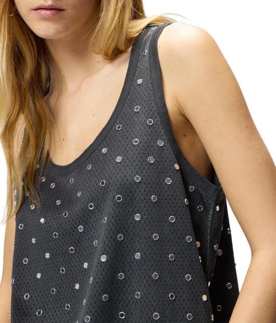 26SS 핑코 민소매 티셔츠 106853A3BCI91 GREY - PINKO