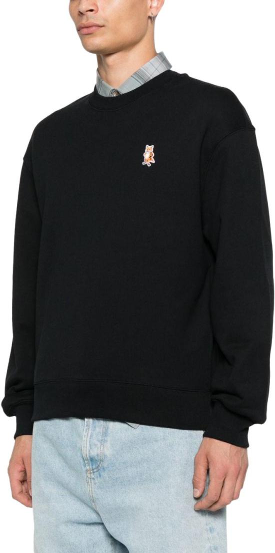 25FW 메종키츠네 스탠딩 폭스 컴포트 스웨트셔츠 PM00311KM0341P199 BLACK - MAISON KITSUNE
